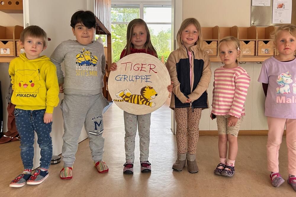 Noch heißt ihre Gruppe „Tigergruppe“, doch schon bald werden die Mädchen und Jungen zu „Rehen“Fotos: BR7Kita